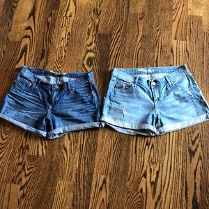 Old Navy boyfriend jean denim shorts. Lot of 2.